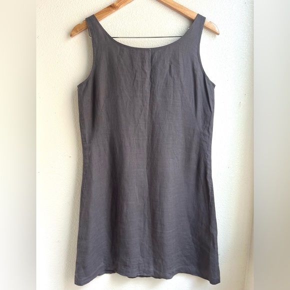 Eileen Fisher | Irish Linen Sequin Mini Dress - Picture 3 of 9